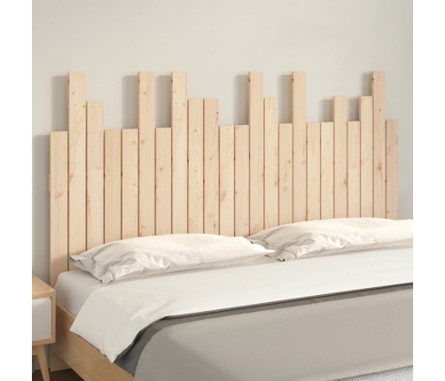 Cabecero de cama de pared madera maciza de pino 146,5x3x80 cm