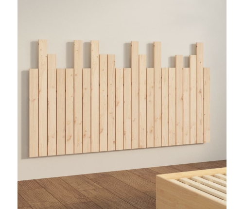 Cabecero de cama de pared madera maciza de pino 146,5x3x80 cm