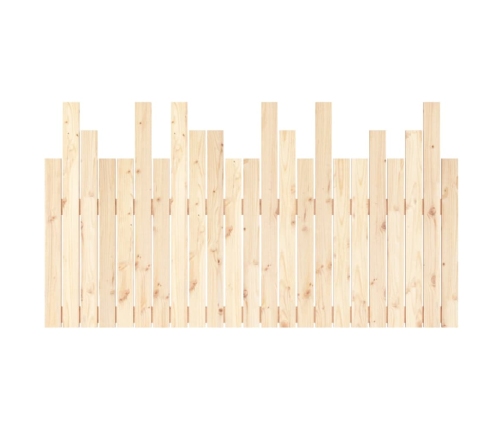 Cabecero de cama de pared madera maciza de pino 146,5x3x80 cm