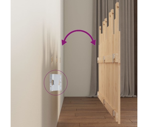 Cabecero de cama de pared madera maciza de pino 146,5x3x80 cm
