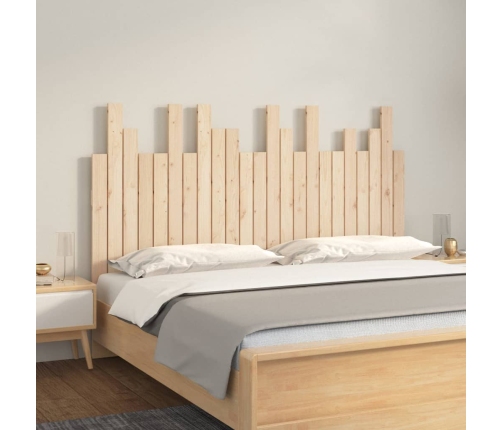 Cabecero de cama de pared madera maciza de pino 146,5x3x80 cm