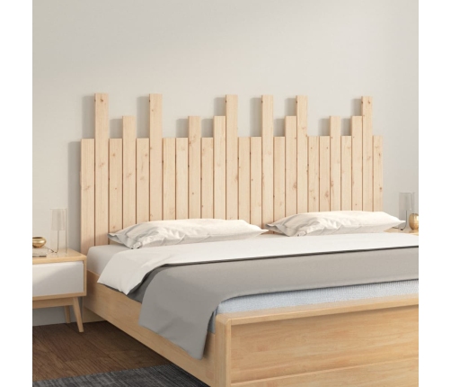 vidaXL Cabecero de cama de pared madera maciza de pino 159,5x3x80 cm