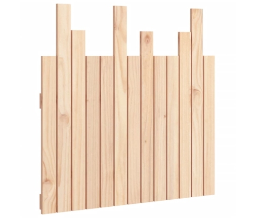 Cabecero de cama de pared madera maciza de pino 82,5x3x80 cm