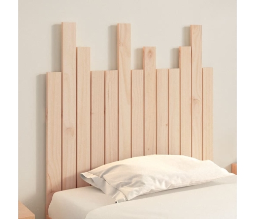 Cabecero de cama de pared madera maciza de pino 82,5x3x80 cm