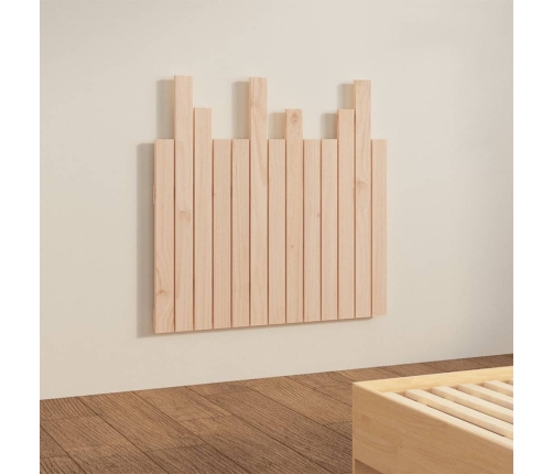 Cabecero de cama de pared madera maciza de pino 82,5x3x80 cm