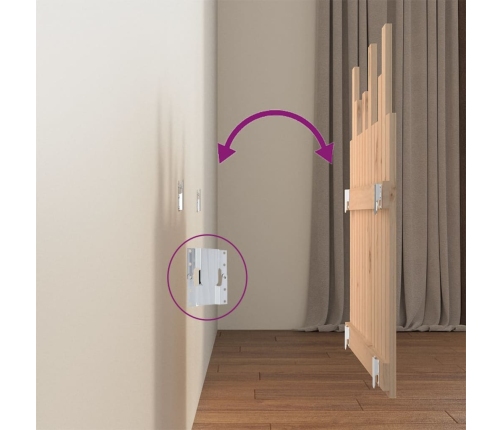 Cabecero de cama de pared madera maciza de pino 82,5x3x80 cm