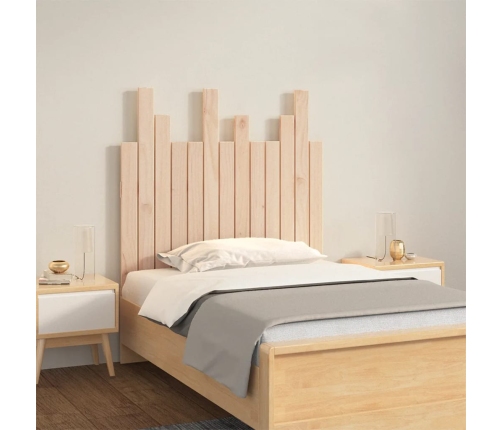 Cabecero de cama de pared madera maciza de pino 82,5x3x80 cm