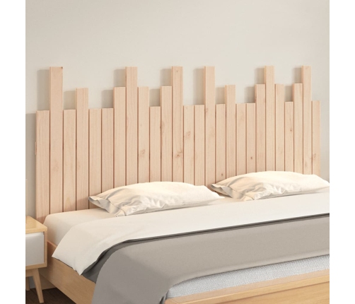 Cabecero de cama de pared madera maciza de pino 166x3x80 cm
