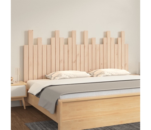 Cabecero de cama de pared madera maciza de pino 166x3x80 cm