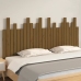 Cabecero cama pared madera maciza pino marrón miel 166x3x80 cm