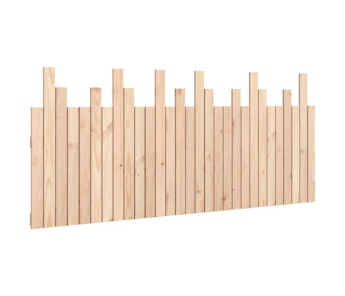 Cabecero de cama de pared madera maciza de pino 185x3x80 cm