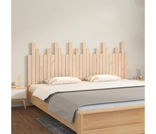 Cabecero de cama de pared madera maciza de pino 185x3x80 cm