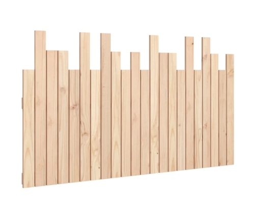 Cabecero de cama de pared madera maciza de pino 140x3x80 cm