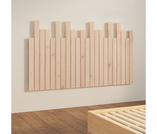 Cabecero de cama de pared madera maciza de pino 140x3x80 cm