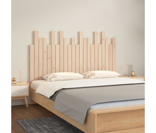 Cabecero de cama de pared madera maciza de pino 140x3x80 cm