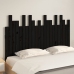 Cabecero de cama de pared madera maciza pino negro 140x3x80 cm