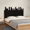 Cabecero de cama de pared madera maciza pino negro 140x3x80 cm