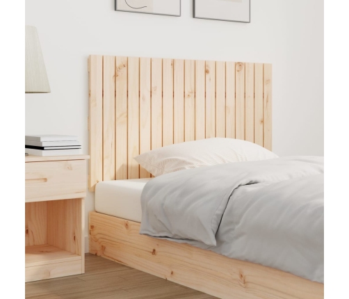 Cabecero de cama de pared madera maciza de pino 108x3x60 cm