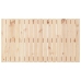 Cabecero de cama de pared madera maciza de pino 108x3x60 cm