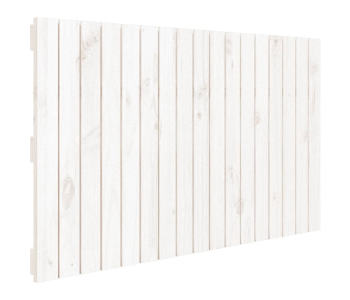 Cabecero de cama de pared madera maciza pino blanco 108x3x60 cm