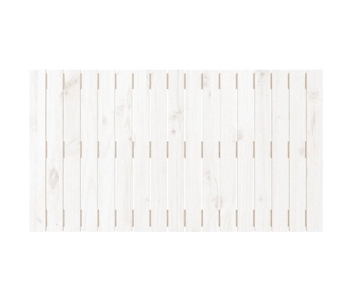 Cabecero de cama de pared madera maciza pino blanco 108x3x60 cm