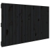 Cabecero de cama de pared madera maciza pino negro 108x3x60 cm