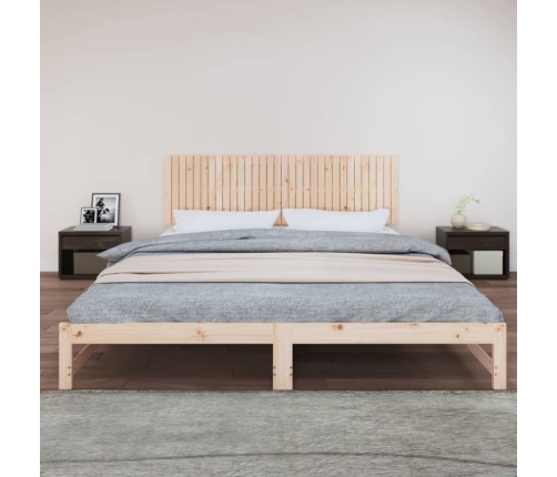 Cabecero de cama de pared madera maciza de pino 204x3x60 cm