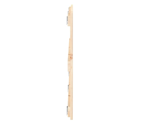 Cabecero de cama de pared madera maciza de pino 204x3x60 cm