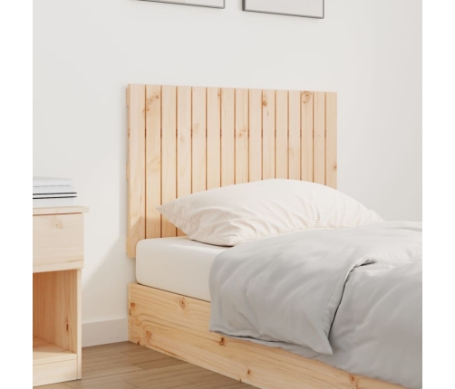 Cabecero de cama de pared madera maciza de pino 95,5x3x60 cm