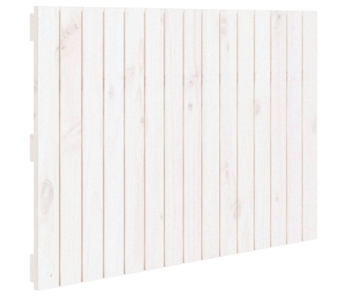 vidaXL Cabecero de cama pared madera maciza pino blanco 95,5x3x60 cm