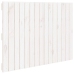 vidaXL Cabecero de cama pared madera maciza pino blanco 95,5x3x60 cm