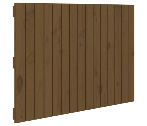 vidaXL Cabecero cama pared madera maciza pino marrón miel 95,5x3x60 cm