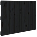 vidaXL Cabecero de cama de pared madera maciza pino negro 95,5x3x60 cm