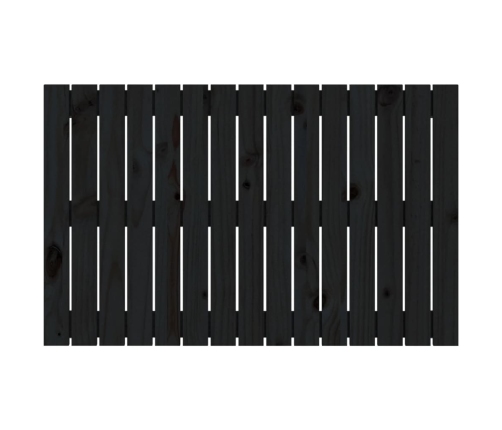 vidaXL Cabecero de cama de pared madera maciza pino negro 95,5x3x60 cm