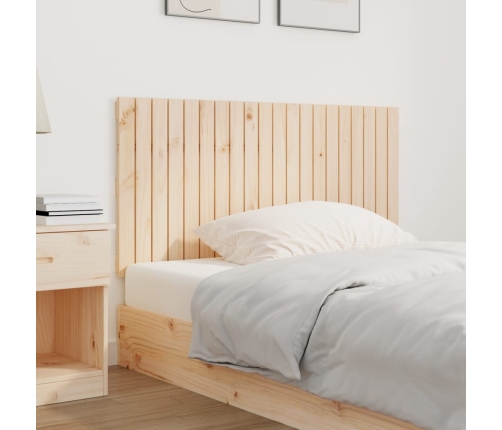 Cabecero de cama de pared madera maciza de pino 127,5x3x60 cm