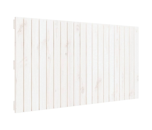 Cabecero de cama pared madera maciza pino blanco 127,5x3x60 cm