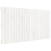 Cabecero de cama pared madera maciza pino blanco 127,5x3x60 cm