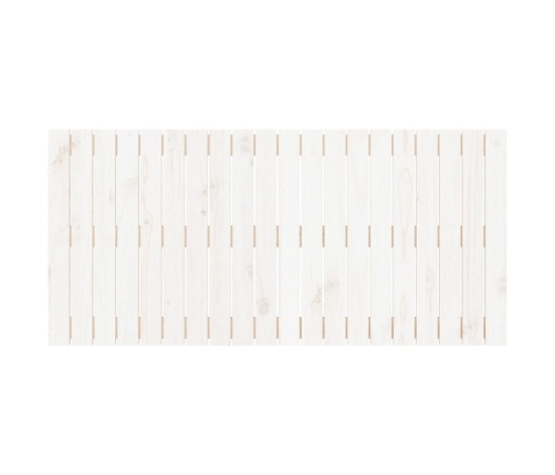 Cabecero de cama pared madera maciza pino blanco 127,5x3x60 cm