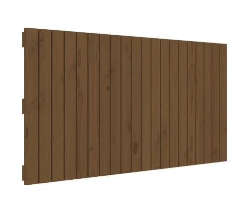 vidaXL Cabecero cama pared madera maciza pino marrón miel 127,5x3x60cm