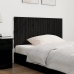 Cabecero de cama pared madera maciza pino negro 127,5x3x60 cm