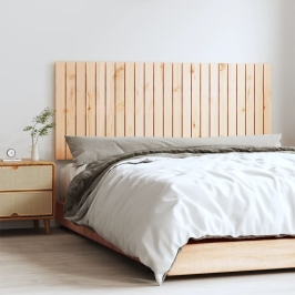 Cabecero de cama de pared madera maciza de pino 147x3x60 cm