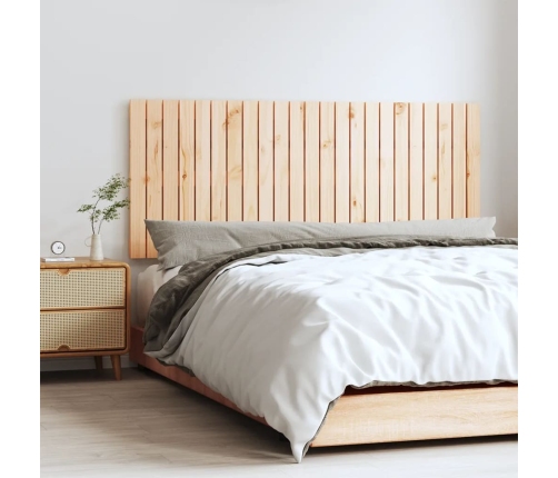 Cabecero de cama de pared madera maciza de pino 147x3x60 cm