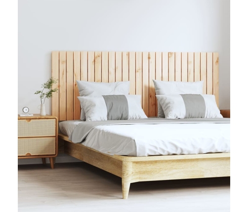 Cabecero de cama de pared madera maciza de pino 159,5x3x60 cm