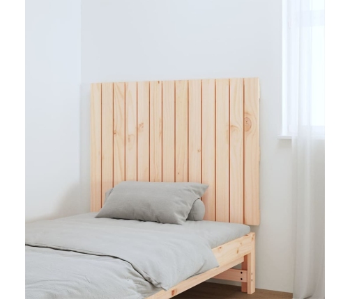 Cabecero de cama de pared madera maciza de pino 82,5x3x60 cm