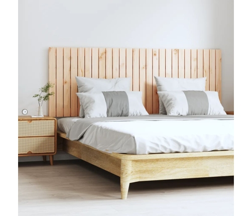 Cabecero de cama de pared madera maciza de pino 166x3x60 cm