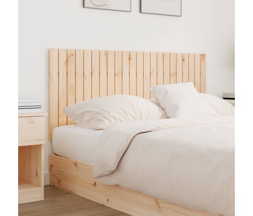 Cabecero de cama de pared madera maciza de pino 140x3x60 cm