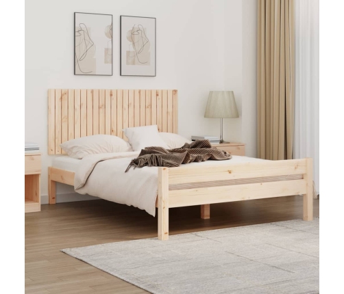 Cabecero de cama de pared madera maciza de pino 140x3x60 cm