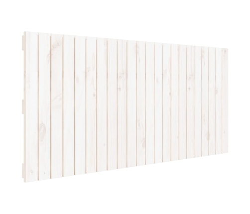 Cabecero de cama de pared madera maciza pino blanco 140x3x60 cm