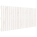 Cabecero de cama de pared madera maciza pino blanco 140x3x60 cm