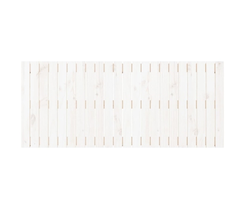 Cabecero de cama de pared madera maciza pino blanco 140x3x60 cm